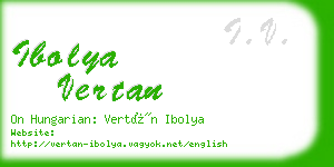 ibolya vertan business card